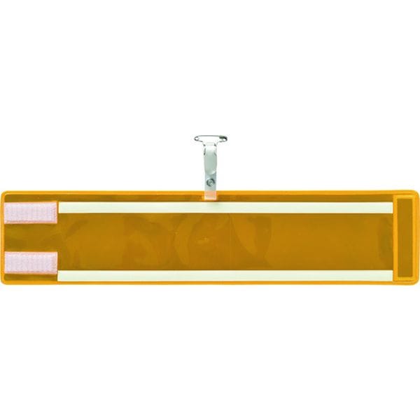 140403 ビニール製腕章 反射×高輝度蓄光 黄無地 腕章-400(反射黄) 90×400mm エンビ