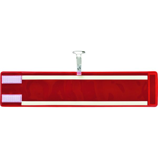 140404 ビニール製腕章 反射×高輝度蓄光 赤無地 腕章-400(反射赤) 90×400mm エンビ