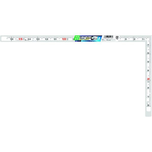 11176 147-7634 シンワ測定(株) シンワ 曲尺平ぴた ホワイト 1尺6寸 表裏同目