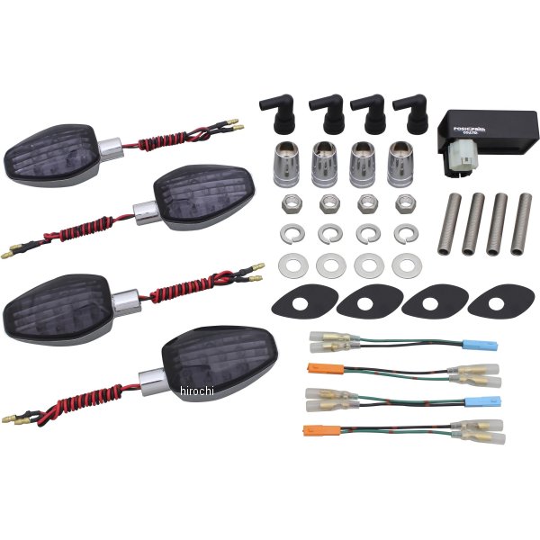 153153 ポッシュ POSH ライトウェイトLEDウインカーセット 14年-16年 CB1300 メッキ/スモーク