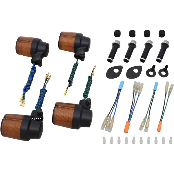 153493-26 ポッシュ POSH ウインカーセット スーパーバイク 03年-05年 CB1300SF 黒/オレンジ