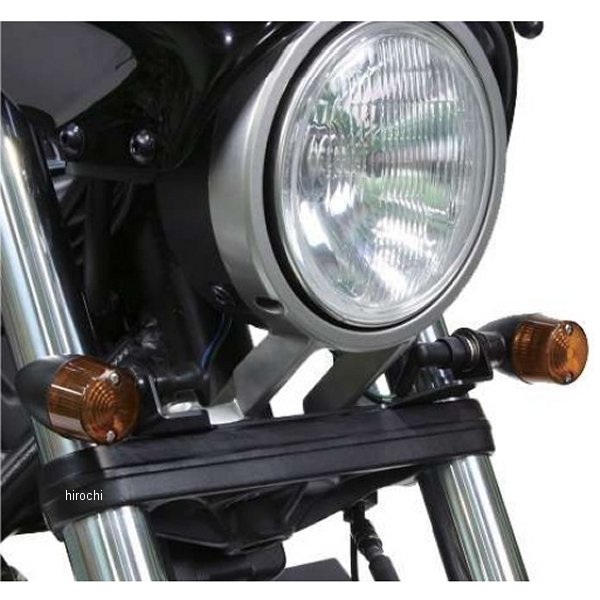 155498-56 ポッシュ POSH クラシカル 砲弾タイプウインカーキット レブル250 ブラックボディ/オレンジレンズ