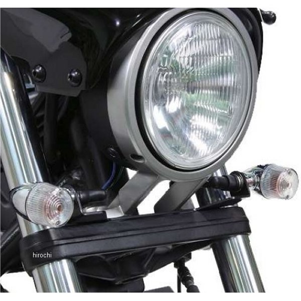 155499-53 ポッシュ POSH クラシカル 砲弾タイプウインカーキット レブル250 メッキボディ/クリアーレンズ