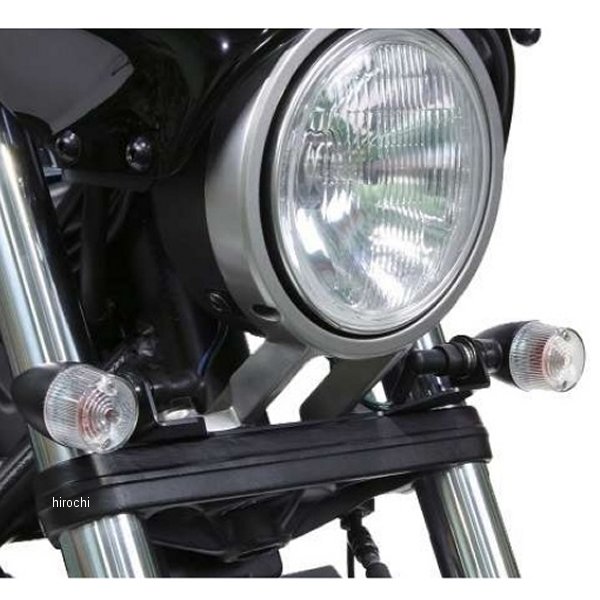 155499-56 ポッシュ POSH クラシカル 砲弾タイプウインカーキット レブル250 ブラックボディ/クリアーレンズ