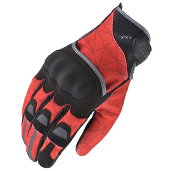 15917 HBG-056 デイトナ ヘンリービギンズ グローブ グラフィックPRT 赤 Lサイズ