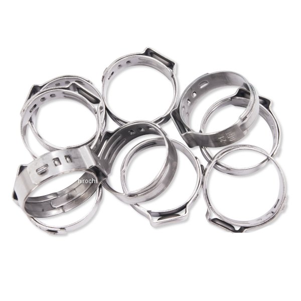 16-0082 ガッツクローム ホースクランプ 13/16 10個セット