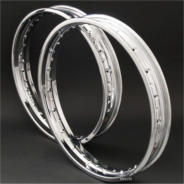 1610 ビーアールシー BRC メッキノーマルリム前後セット(1.60+1.85) CB400F、CB350F、ホーク