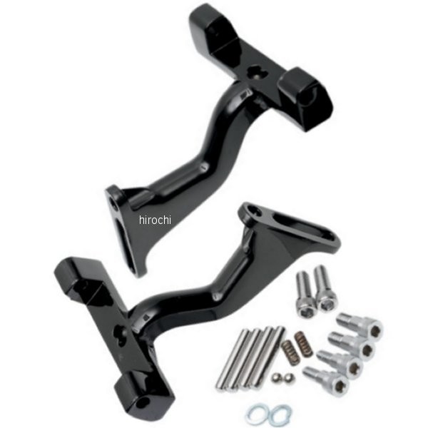 1621-0395 DRAG パッセンジャーフットボード 高位置マウントプラケット 黒 50789-99B