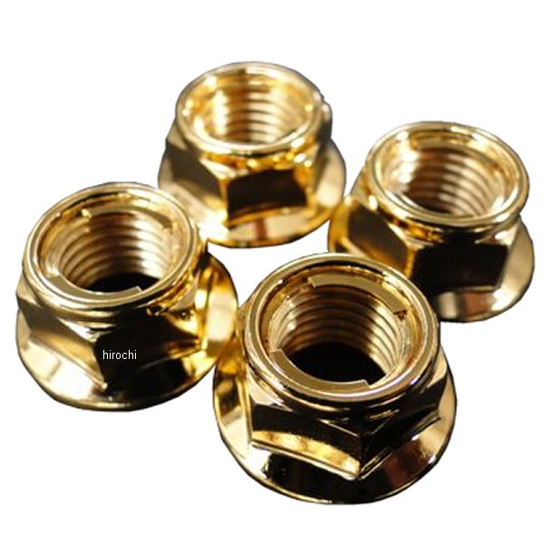 1681 ビーアールシー BRC リアスプロケット取付ナット 4個 CB400F、CB350F 金メッキ