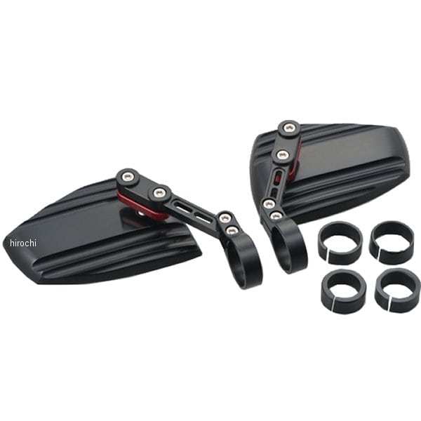 16830 デイトナ BARENDミラーWAV ブラック/レッド