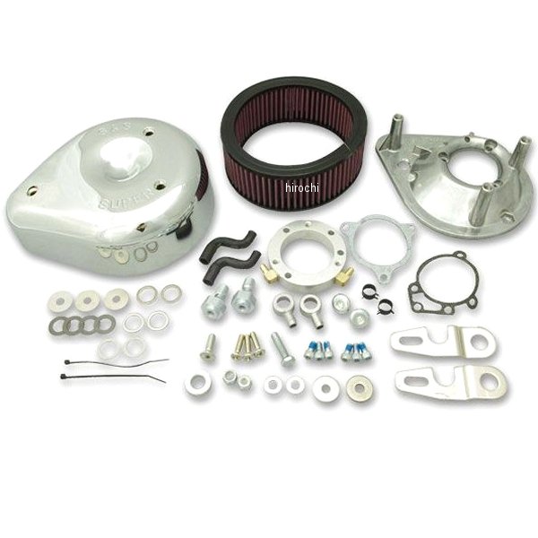 17-0448 ガッツクローム S&Sエアクリーナーキット クローム ティアドロップ 91年-14年 XL