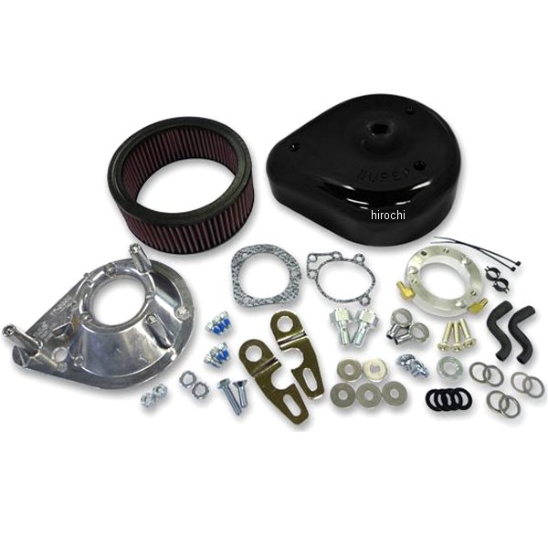 170-0182A ガッツクローム S&Sエアクリーナーキット グロスブラック 91年以降 XL