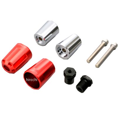 17253 デイトナ ヘビーウエイトバーエンド リボルバー M17 カワサキ車 赤