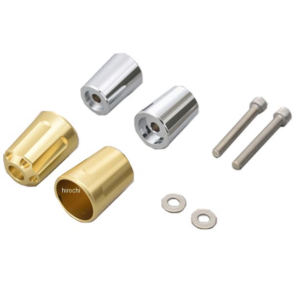 17267 デイトナ ヘビーウエイトバーエンド リボルバー M8 カワサキ車 ゴールド