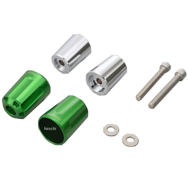 17268 デイトナ ヘビーウエイトバーエンド リボルバー M8 カワサキ車 緑