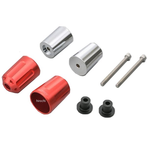 17277 デイトナ ヘビーウエイトバーエンド リボルバー M6 カワサキ車 赤