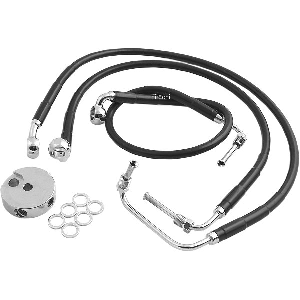 1741-2562 DRAG フロント ブレーキライン 黒ステンレス 標準長 96年-00年 FXDL 45207-97B