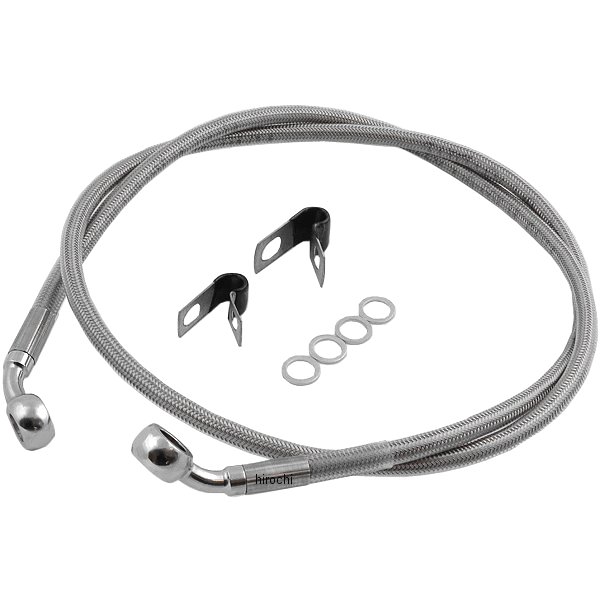 1741-2645 DRAG フロント ブレーキライン ステンレス 04年-13年 XL883C/XL1200C/N +4インチ(45.75インチ)