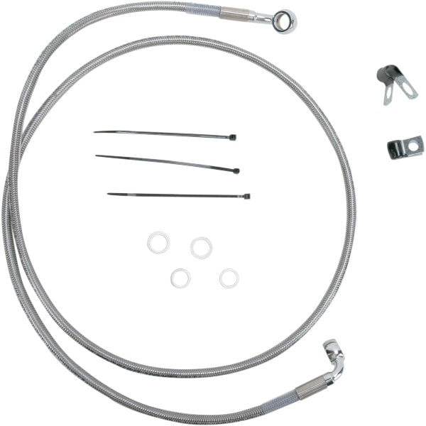 1741-2673 DRAG フロント ブレーキライン ステンレス 99年-07年 FXST +8インチ(53.25インチ)