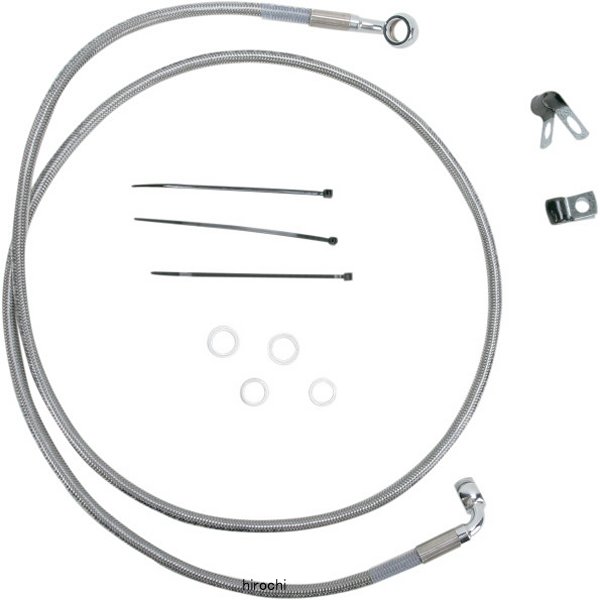 1741-2674 DRAG フロント ブレーキライン ステンレス 99年-07年 FXST +10インチ(55.25インチ)