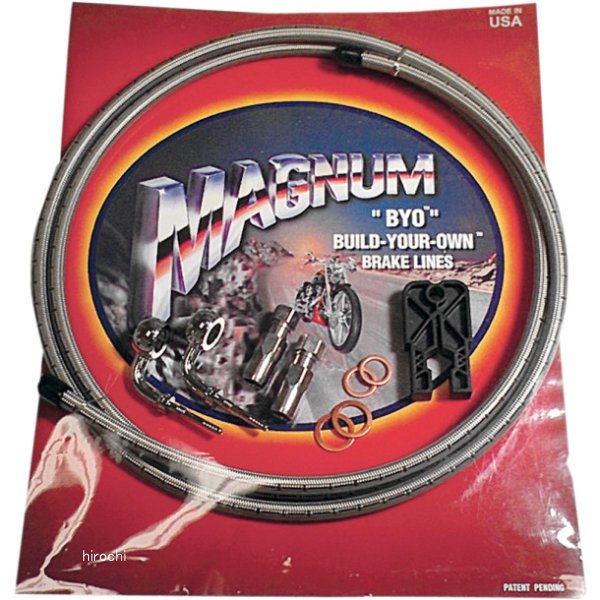 1741-3196 396135A マグナム MAGNUM ブレーキラインキット 6フィート(1.8m) シングル 04年-13年 XL(10mm 35°バンジョー)