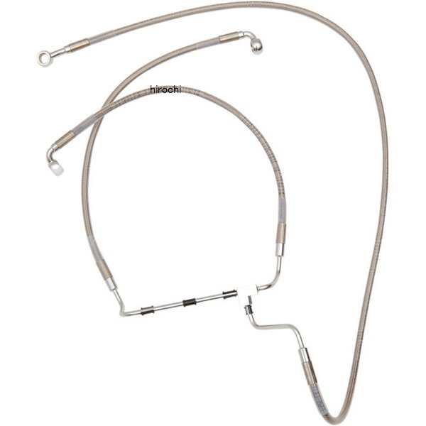 1741-3975 DRAG フロント ブレーキライン ステンレス 14年以降 FLH ABS無 +2インチ