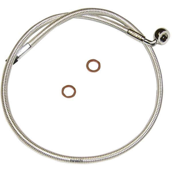1741-4029 AS37219 マグナム MAGNUM フロント ブレーキライン 10mm/90°アッパー 19インチ(483mm) クローム