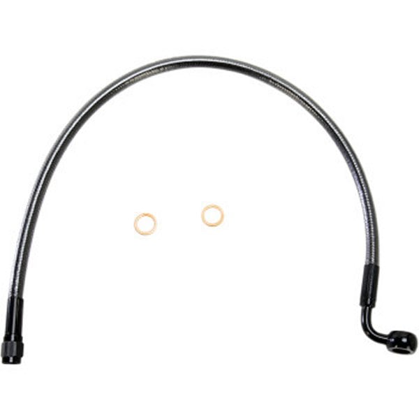 1741-4086 AS47219 マグナム MAGNUM フロント ブレーキライン 10mm/90°アッパー 19インチ(483mm) 黒