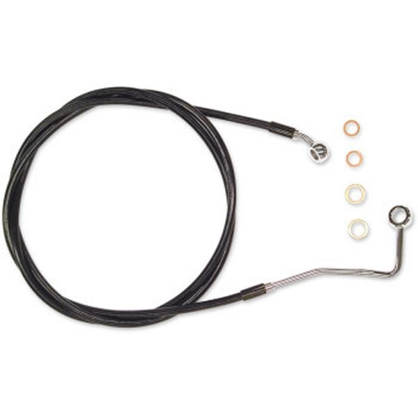 1741-4834 SBC1401-74 マグナム MAGNUM フロントブレーキライン アッパー XR FLHR ABS付 黒/クローム 74インチ
