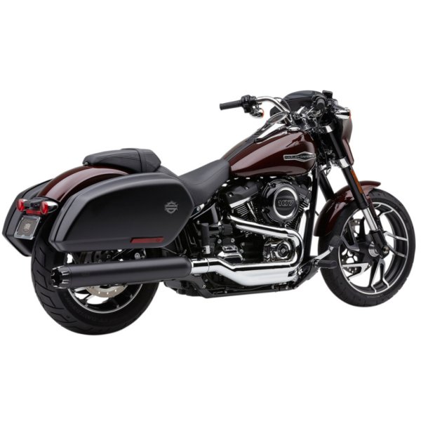 1801-1303 6521B コブラ COBRA 4インチ スリップオンマフラー Dual Cut FLSB 黒