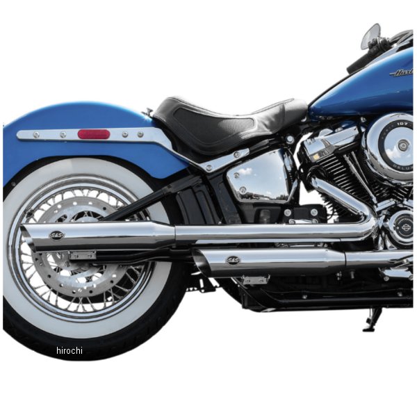 1801-1356 550-0739 S&Sサイクル S&S Cycle スリップオンマフラー スラッシュカット FLHC/FLDE クローム