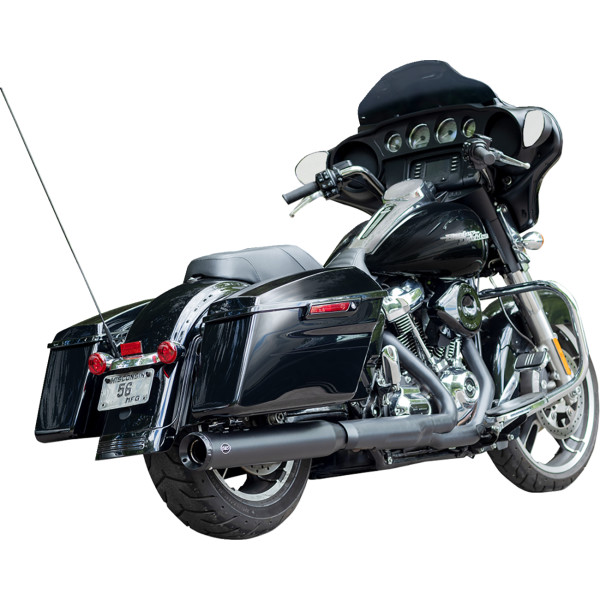 550-1139 S&Sサイクル S&S Cycle Muffler Swindler 2:1 Black 4" M8 Touring
