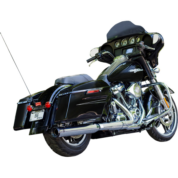 550-1140 S&Sサイクル S&S Cycle Muffler Swindler 2:1 Chrome 4" M8 Touring