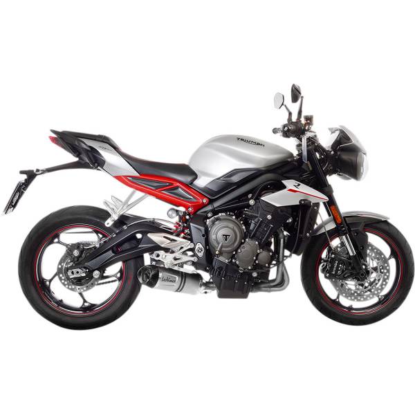 1811-3764 LEOVINCE LV One EVO スリップオンマフラー 18年-19年 トライアンフ Street Triple 765 シルバー