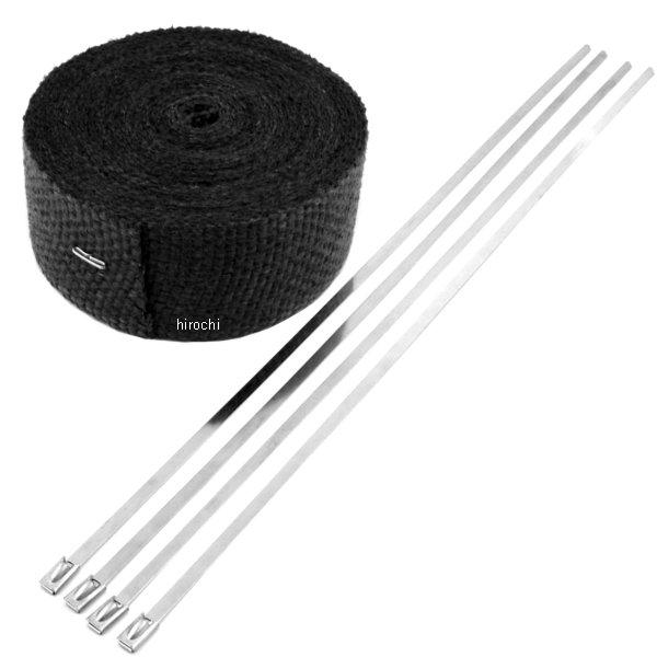 1861-0669 DRAG マフラー ヘッダー ラップキット 51mm x7.62m 黒