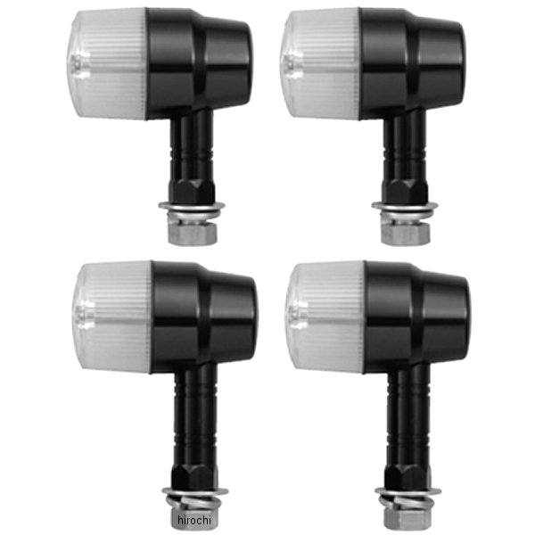 190033-06 ポッシュ POSH ウインカー ホンダ、ヤマハ、スズキ アルミマシンドシリーズ スーパーバイクミニタイプ 黒/クリアー