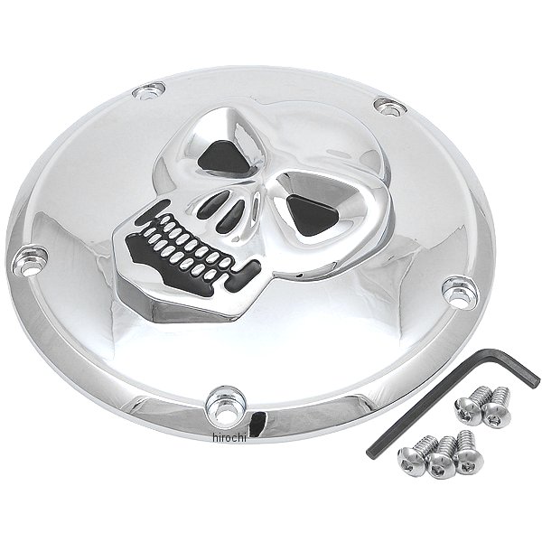 1902-0061 DRAG ダービーカバー 99年-18年 BigTwin スカル クローム