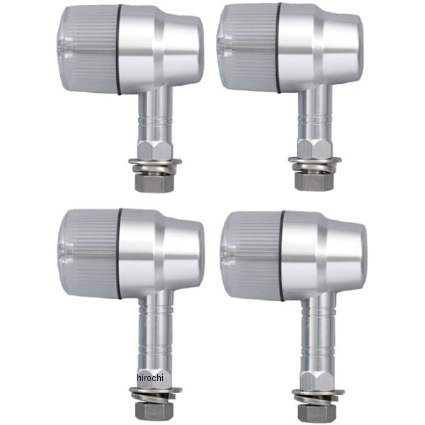 190433-03 ポッシュ POSH ウインカー ホンダ、ヤマハ、スズキ アルミマシンドシリーズ スーパーバイクミニタイプ メッキ/クリアー