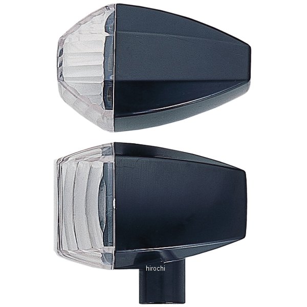 193486-06 ポッシュ POSH ウインカー 汎用 ユニバーサル ZRタイプ クリスタルカット ダブル球 黒/クリアー