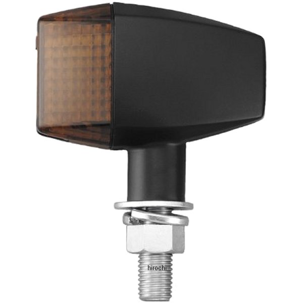 195446-06 ポッシュ POSH ウインカー ホンダ、ヤマハ、スズキ、カワサキ クラシカルシリーズ スリ&シャープタイプ ダブル球 黒/オレンジ