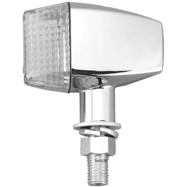 195447 ポッシュ POSH ウインカー ホンダ、ヤマハ、スズキ、カワサキ クラシカルシリーズ スリ&シャープタイプ ダブル球 メッキ/クリアー
