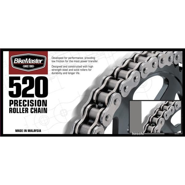 197578 バイクマスター BikeMaster チェーン 520 ナチュラル 130L クリップ