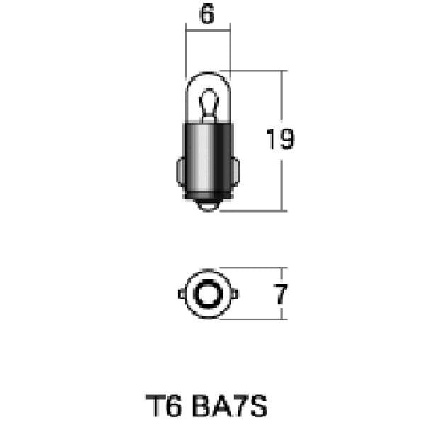 1P7614PP M&H マツシマ 口金シングル球 12V2W メーター/ポジション球 (パープル) (1個売り)