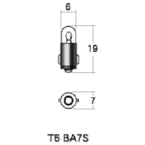 1P7614RE M&H マツシマ 口金シングル球 12V2W メーター/ポジション球 (レッド) (1個売り)