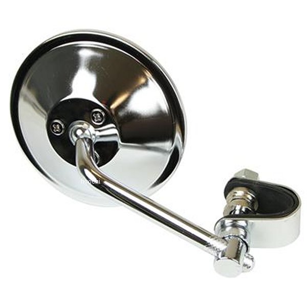 20-06804 GOODS グッズ 4インチラウンドミラー クランプタイプ クローム