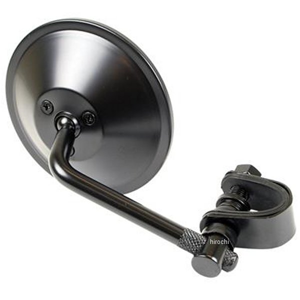 20-06804B GOODS グッズ 4インチラウンドミラー クランプタイプ 黒