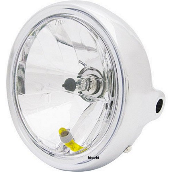 20-1051CAD マッドマックス MAD MAX ヘッドライト マルチリフレクターφ160 CB250T、GS400 クリア/メッキ