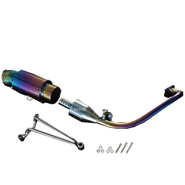 203001 NBS バイクパーツセンター マフラー ショートタイプ アドレスV125G (CF46A) ステンレス チタンカラー