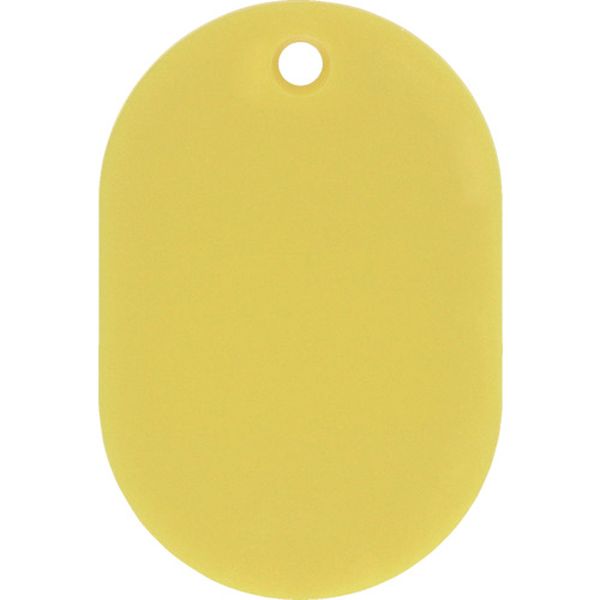 200013 (株)日本緑十字社 緑十字 小判札(無地札) 小判札45-Y 黄 45×30mm スチロール樹脂