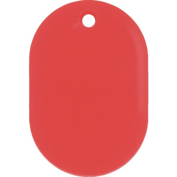 200014 (株)日本緑十字社 緑十字 小判札(無地札) 小判札45-R 赤 45×30mm スチロール樹脂